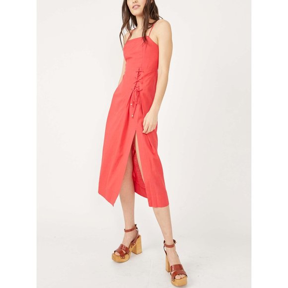 Free People Dresses & Skirts - NWT Free People Francesca Midi Dress / Tangerine Tango